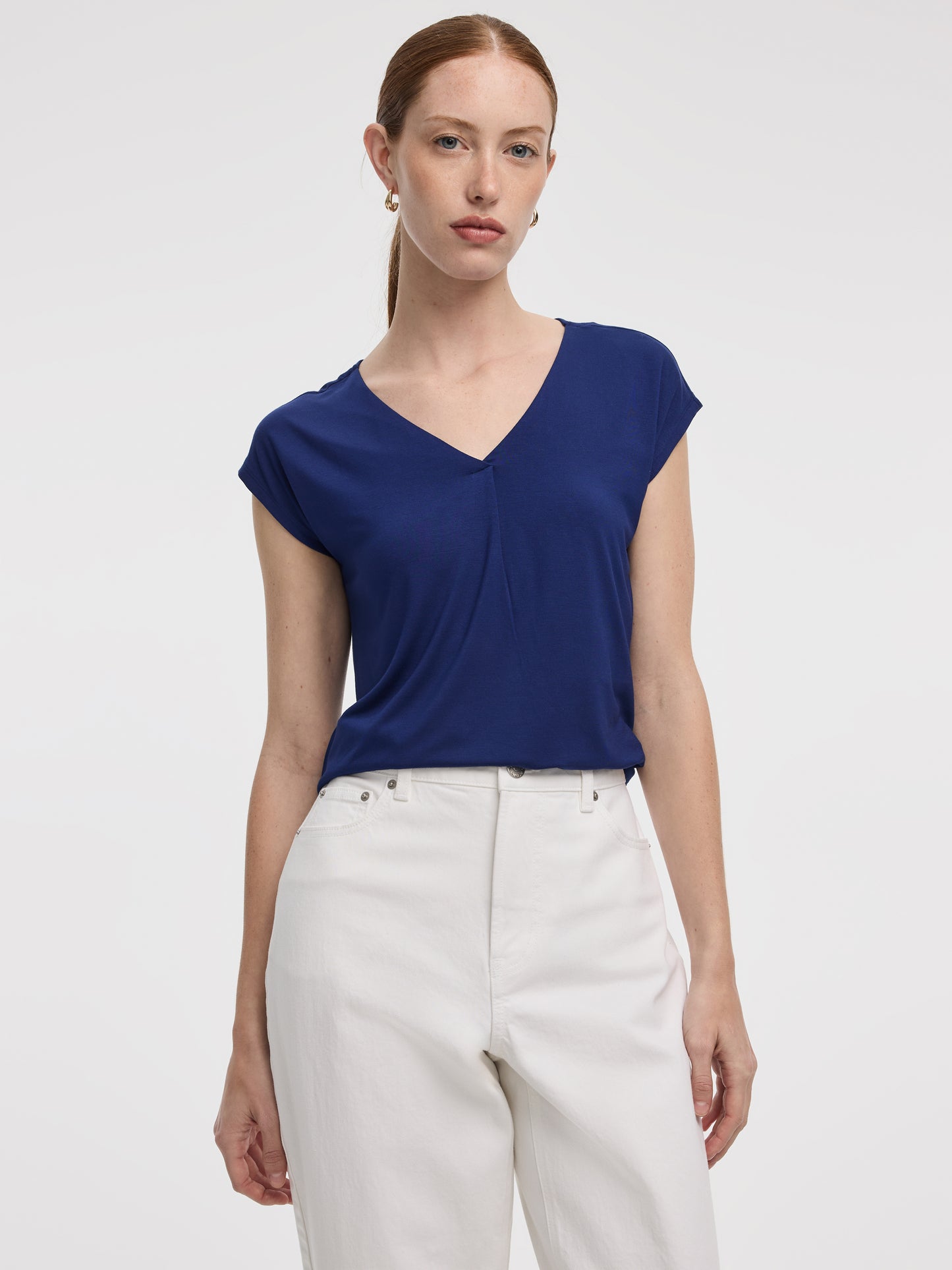 Extended-Sleeve V-Neck Tunic