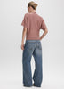 Merino-Blend Short-Sleeve Mock-Neck Sweater