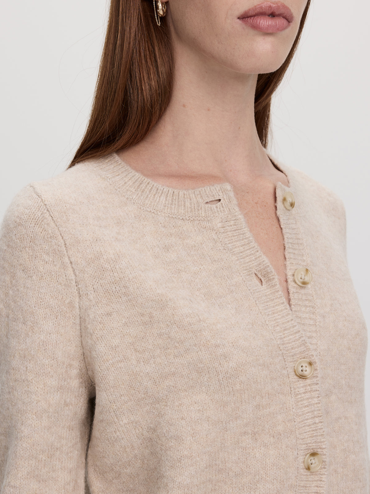 Crew-Neck Cardigan