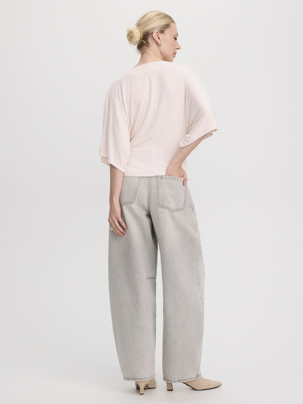 Short-Sleeve Boat-Neck Top
