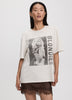 Short-Sleeve Crew-Neck Long T-Shirt with Print