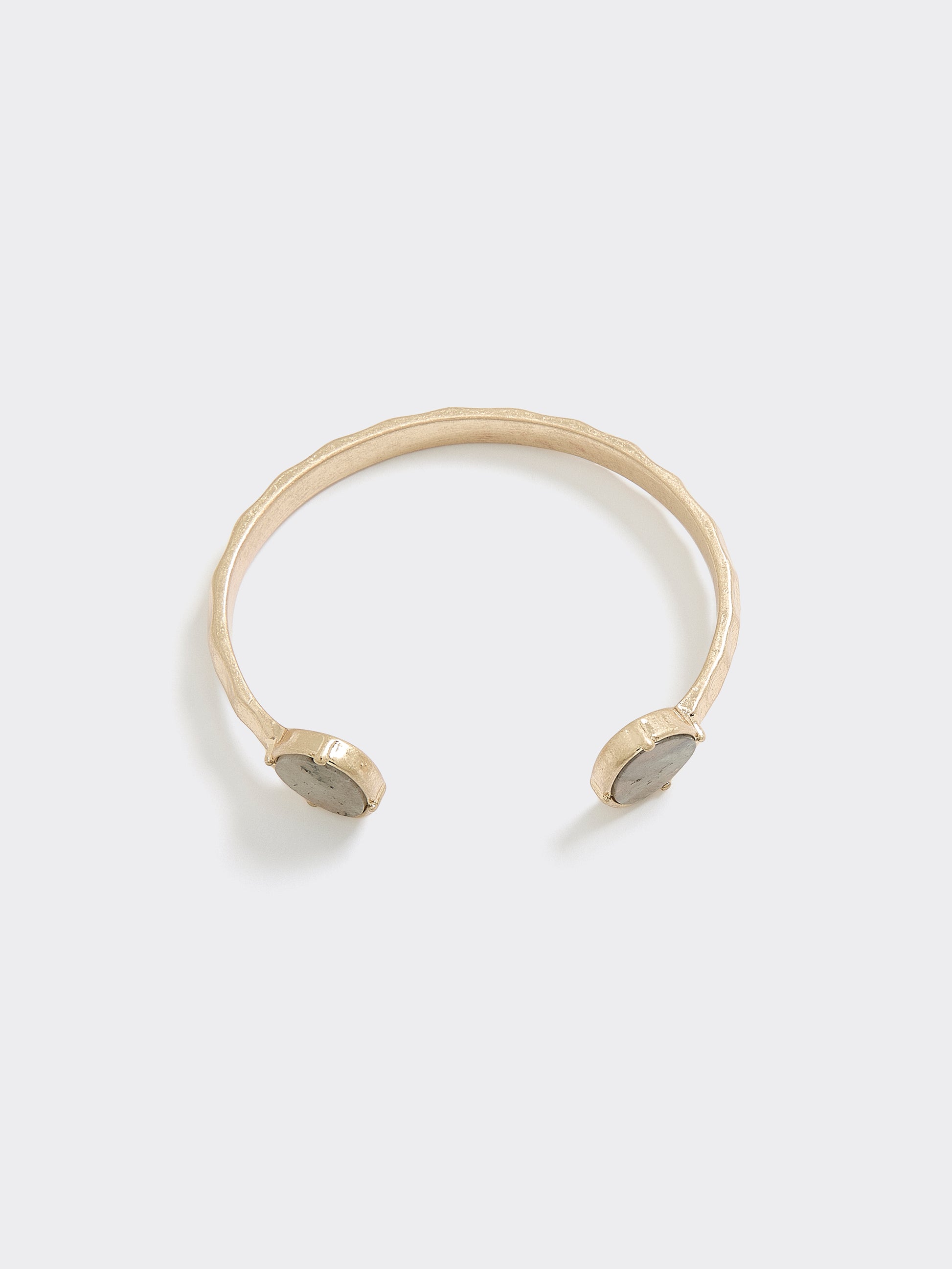 Open Cuff Bracelet with Semi-Precious Stones