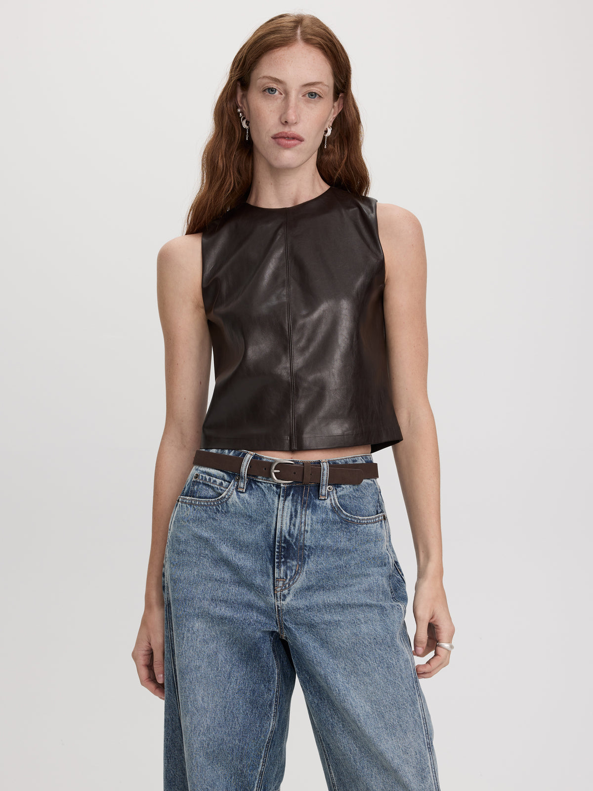 Faux Leather Cami