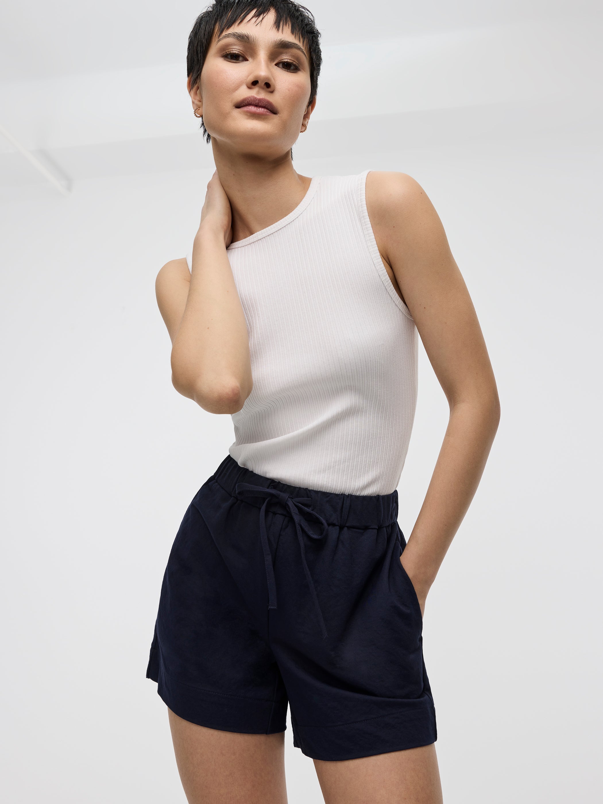 Short à enfiler en tricot 