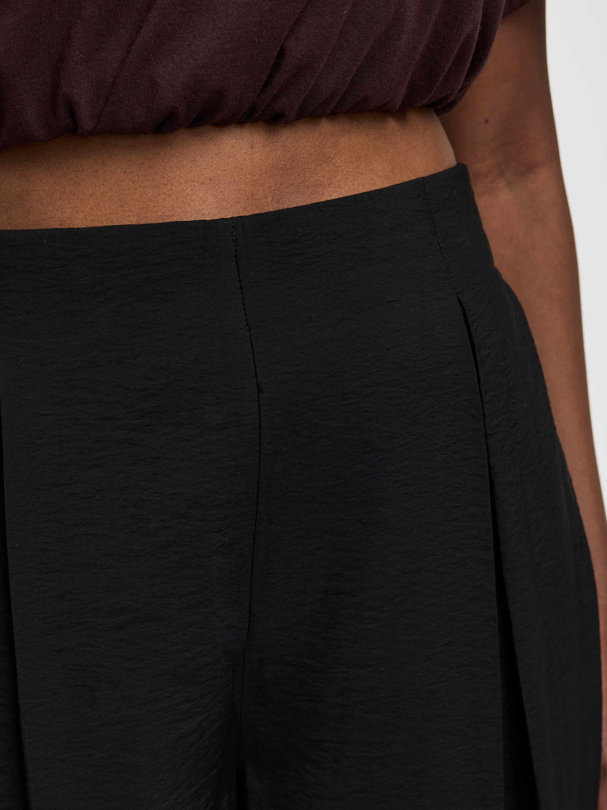 Balloon-Leg High-Rise Pull-On Pant