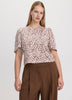 Crew-Neck Top with Short Flutter Sleeves