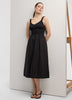 Sleeveless Midi Dress with Smocked Top