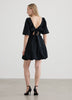 Short-Sleeve V-Neck Mini Dress with Bubble Hem
