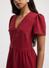 Short-Sleeve V-Neck Dress