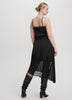 Pleated Midi Skirt with Asymmetrical Hem