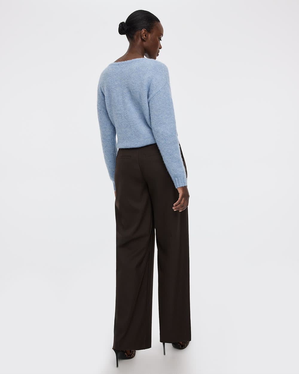 Wide-Leg Mid-Rise Pants