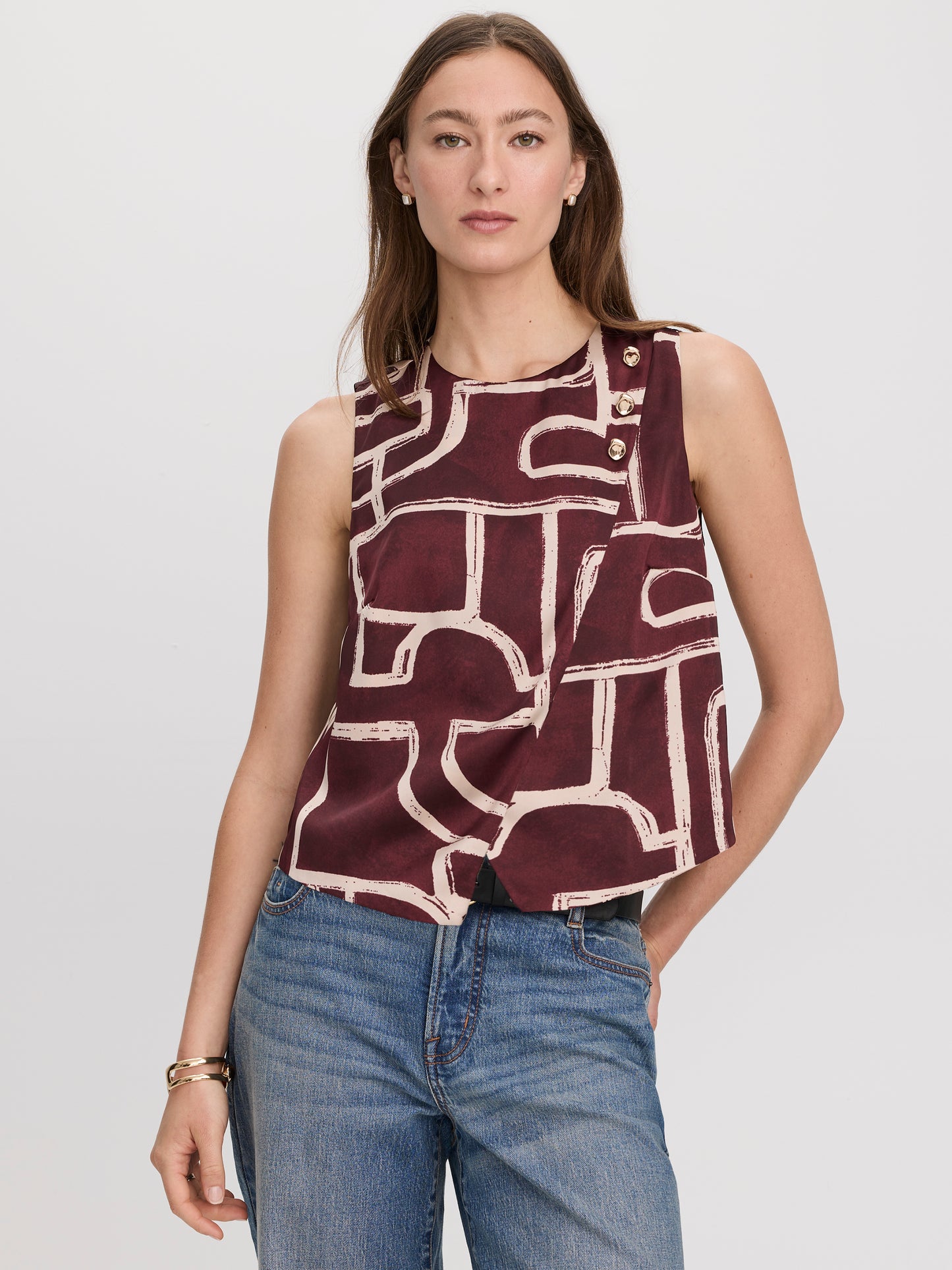 Sleeveless Wrap Top