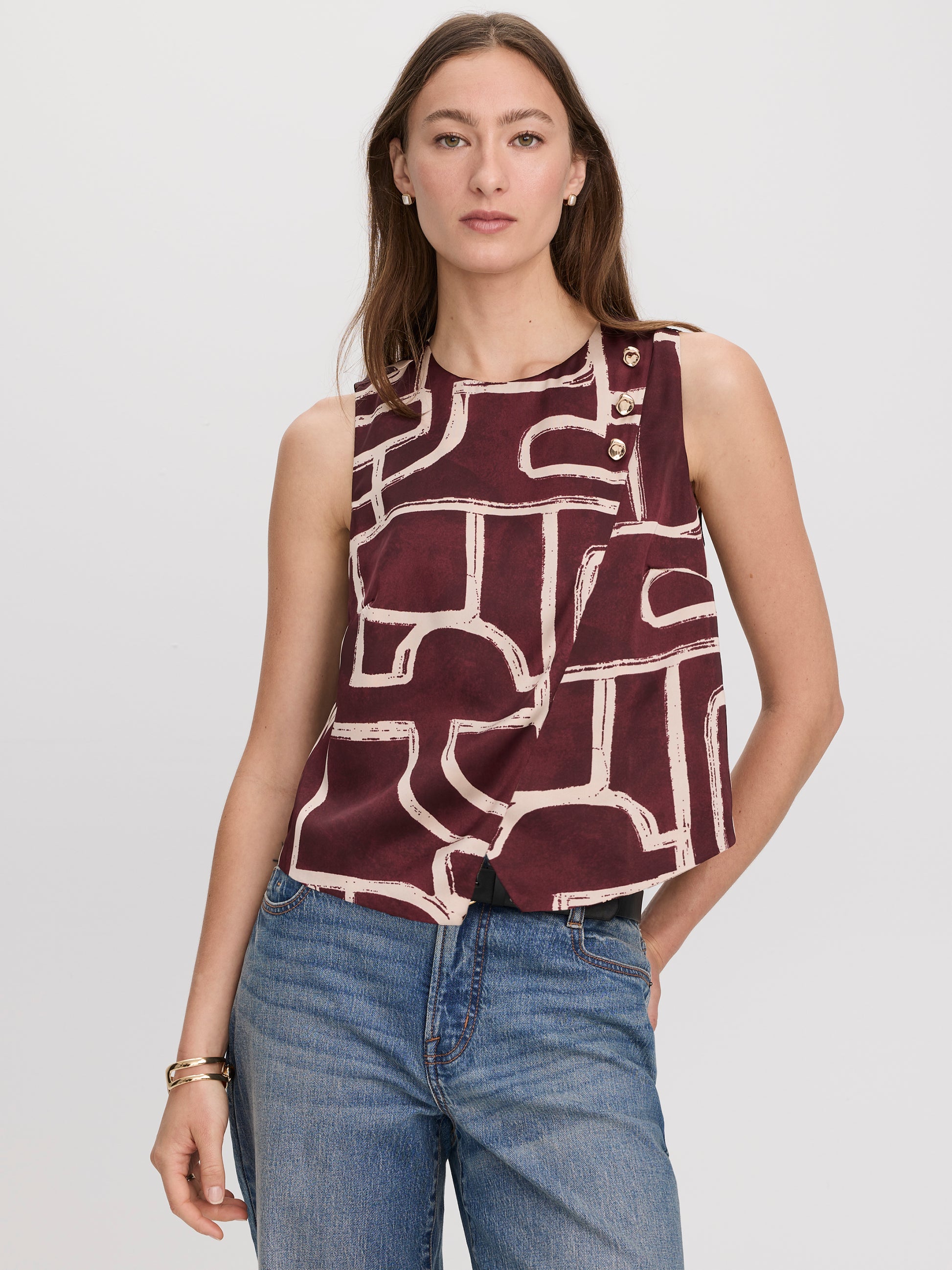 Sleeveless Wrap Top
