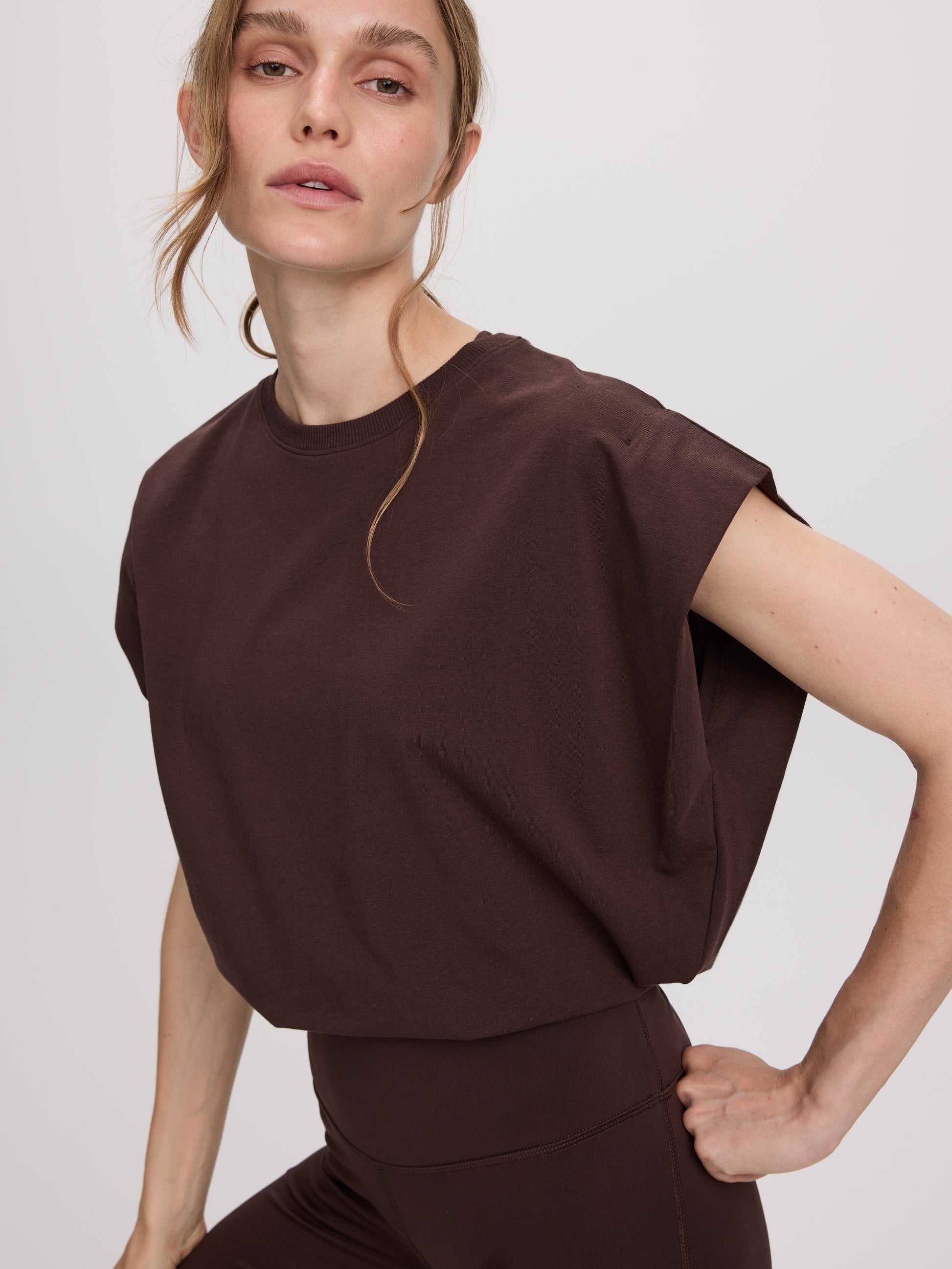 Sleeveless Crew-Neck T-Shirt