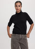 Cashmere-Blend Elbow-Sleeve Turtleneck Sweater