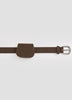 Skinny Faux-Suede Belt with Utility Pocket