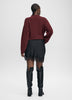 Satin Mini-Skirt with Lace Trim