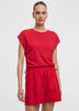 Extended-Sleeve Shirred Tee with Drawstrings