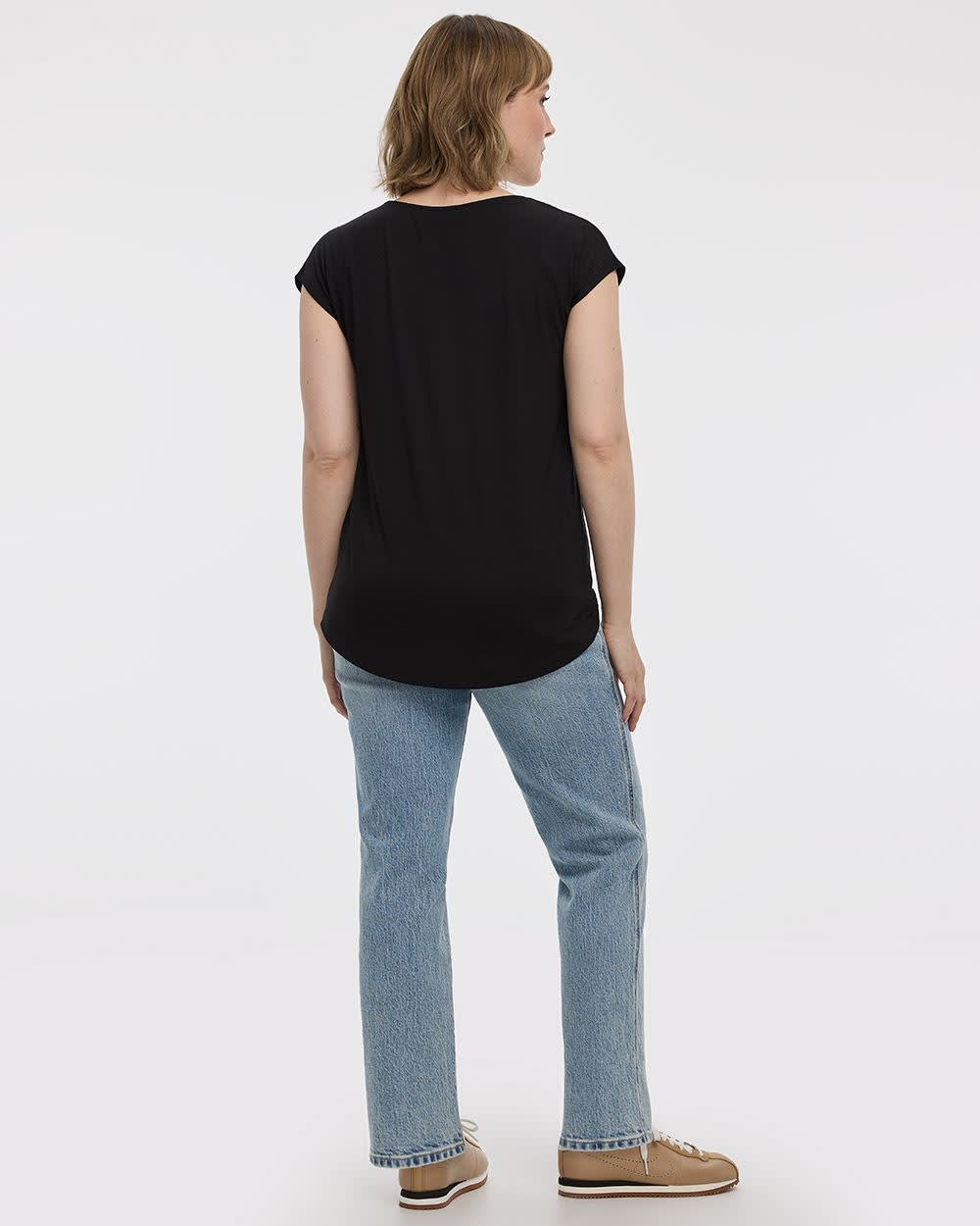 Extended-Sleeve V-Neck Tunic