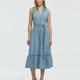 Sleeveless Buttoned-Down Midi Dress