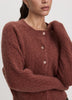 Long-Sleeve Crew-Neck Cable-Stitch Cardigan