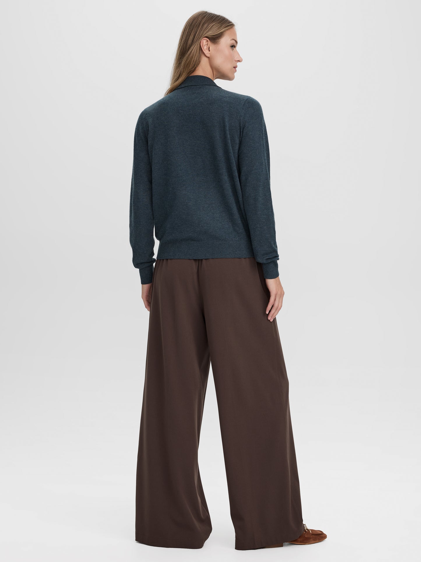 Long-Sleeve Sweater with Johnny Collar - R Essentials