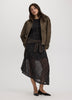 Long-Sleeve Bodycon Midi Dress with Side Shirrings
