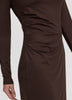 Long-Sleeve Bodycon Mini Dress with Side Shirrings