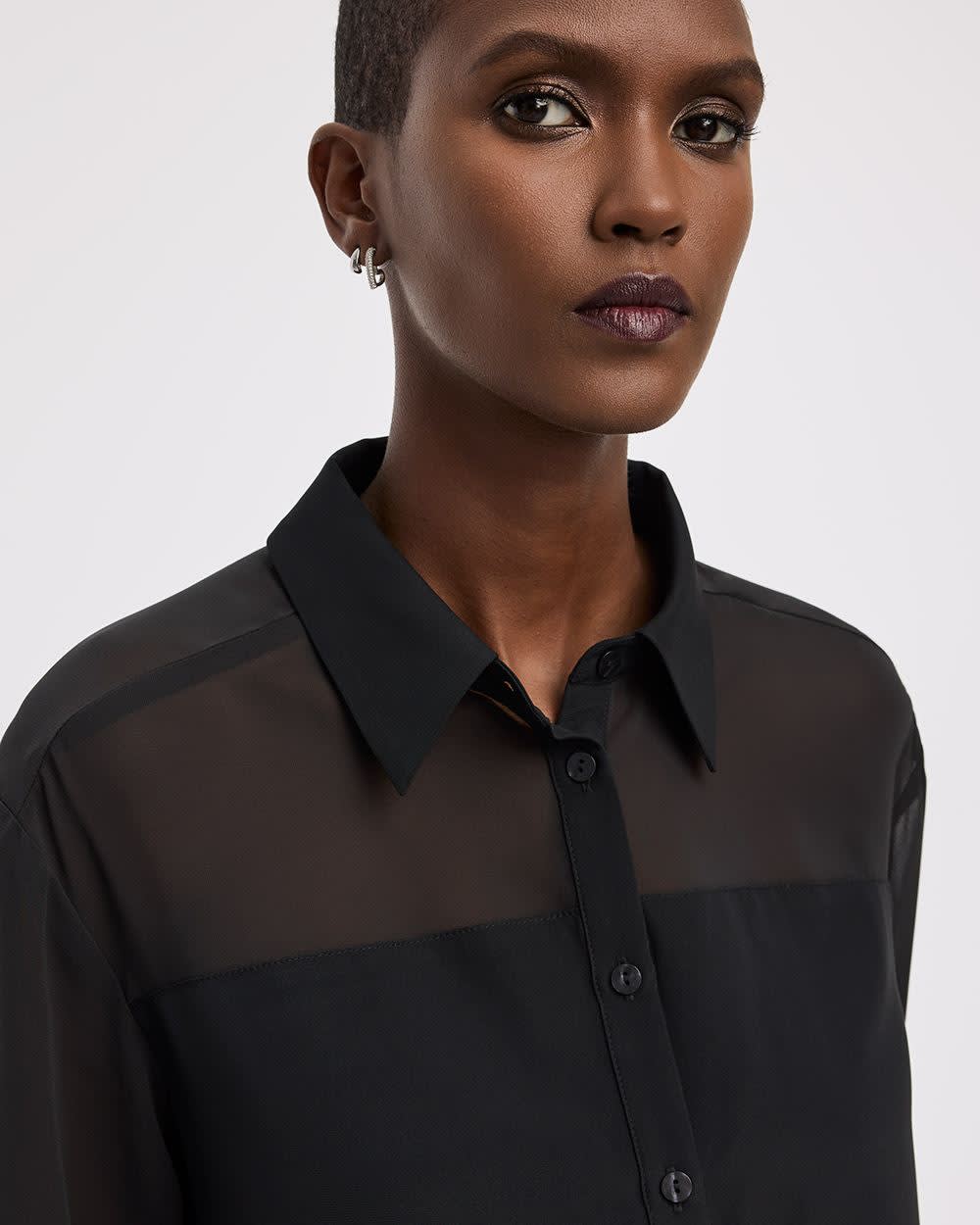 Chemise en mousseline transparente