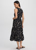 Sleeveless Split-Neck Midi Dress