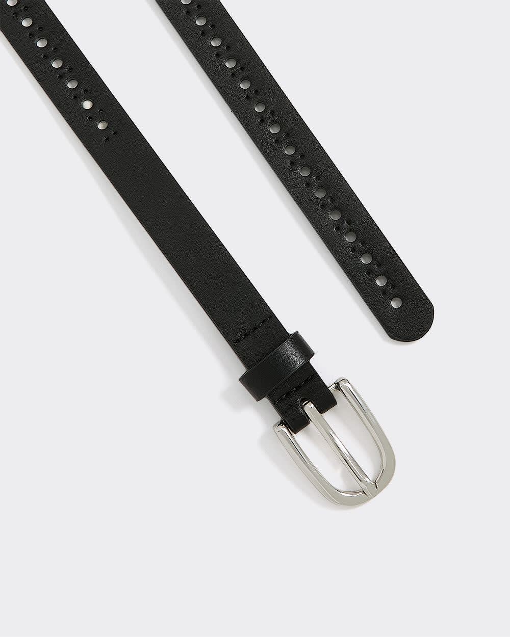 Ceinture étroite en faux cuir
