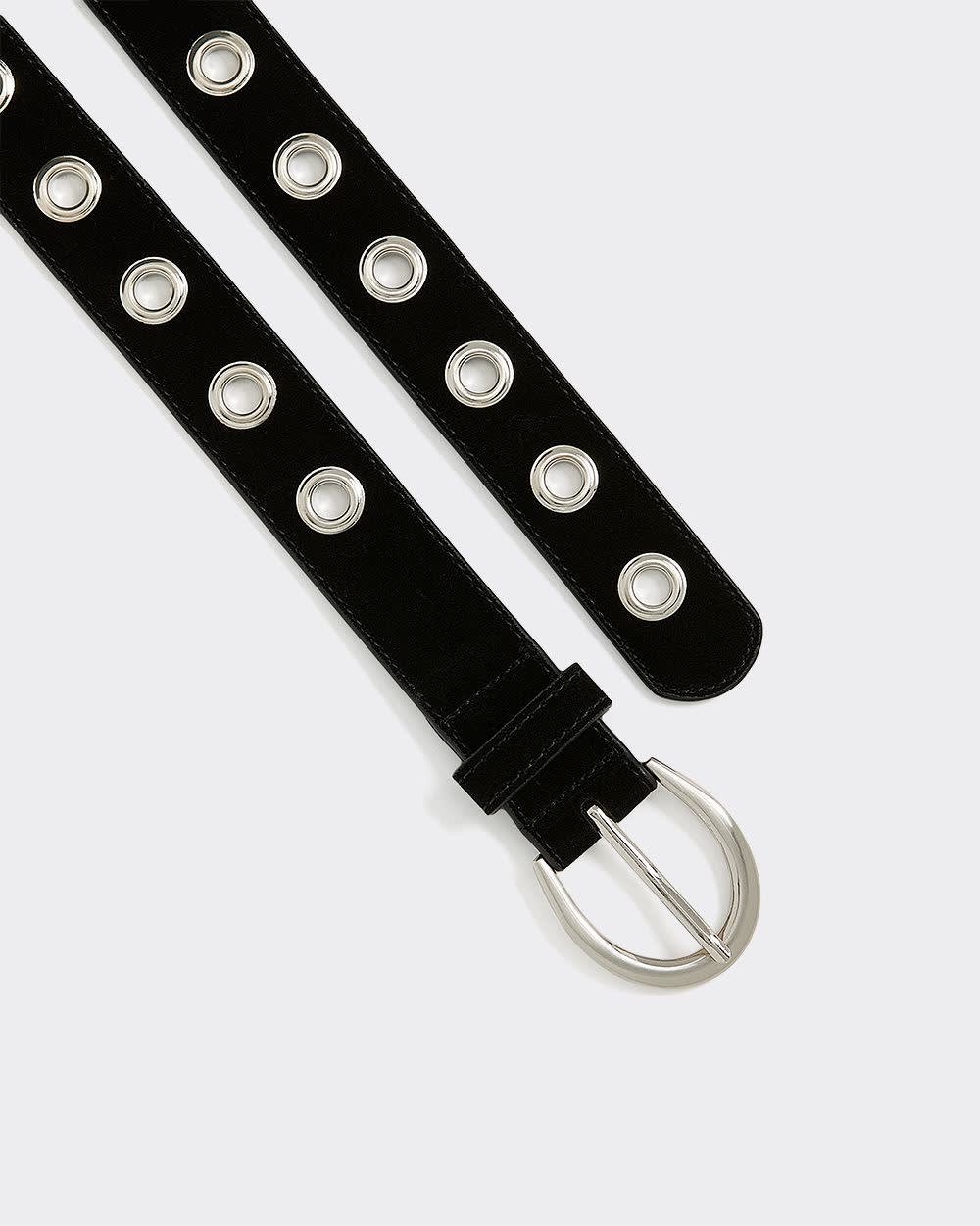 Eyelet Suede Belt