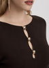 Long-Sleeve Boat-Neck Bodycon Mini Dress