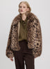 Manteau court en fourrure synthétique