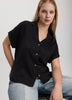 Short-Sleeve Shirt with Notch Collar