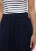 Wide-Leg High-Rise Pull-On Piqué Pant