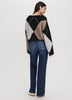 Long-Sleeve V-Neck Argyle Sweater