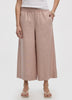 Cropped Wide-Leg Linen-Blend Pant