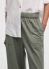 Wide-Leg High-Rise Pull-On Piqué Pant