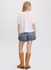 Short-Sleeve Scoop-Neck Loose Blouse
