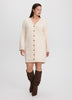 Button-Down Mini Sweater Dress – Viscose Blend