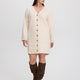 Button-Down Mini Sweater Dress – Viscose Blend