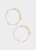 Two-Chain Bracelet with Freshwater Pearls
