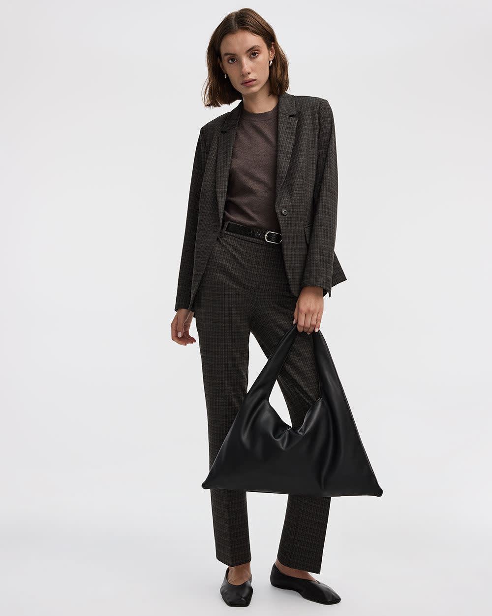 Straight-Leg High-Rise Plaid Pants - The Modern Stretch (R) | Regular | Reitmans Straight-Leg High-Rise Plaid Pants - The Modern Stretch (R) | Regular | Reitmans