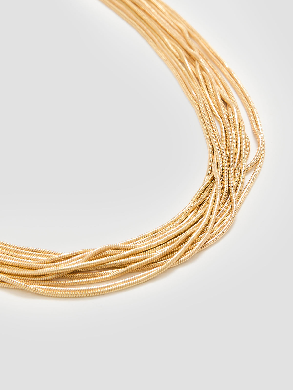 Short Necklace with Snake Chains