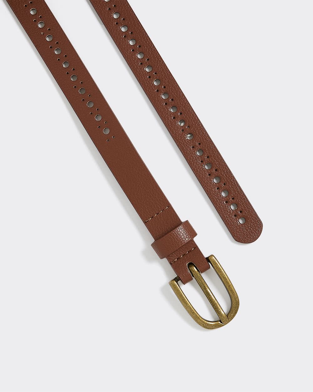 Ceinture étroite en faux cuir