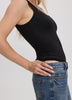 Sleeveless Scoop-Neck Bodysuit