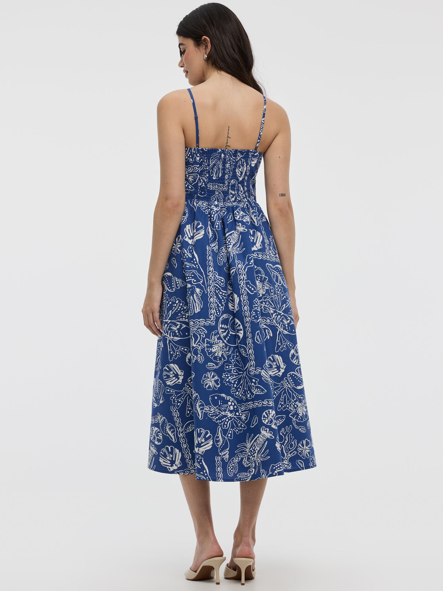 Sleeveless Fit and Flare Midi Dress