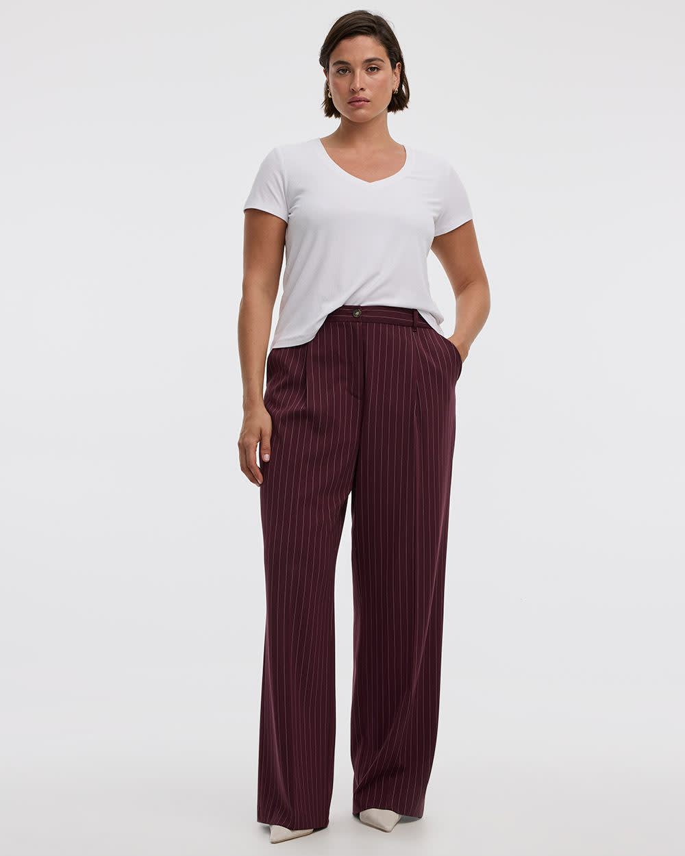 Wide-Leg Mid-Rise Pant - The Timeless - Curvy Fit