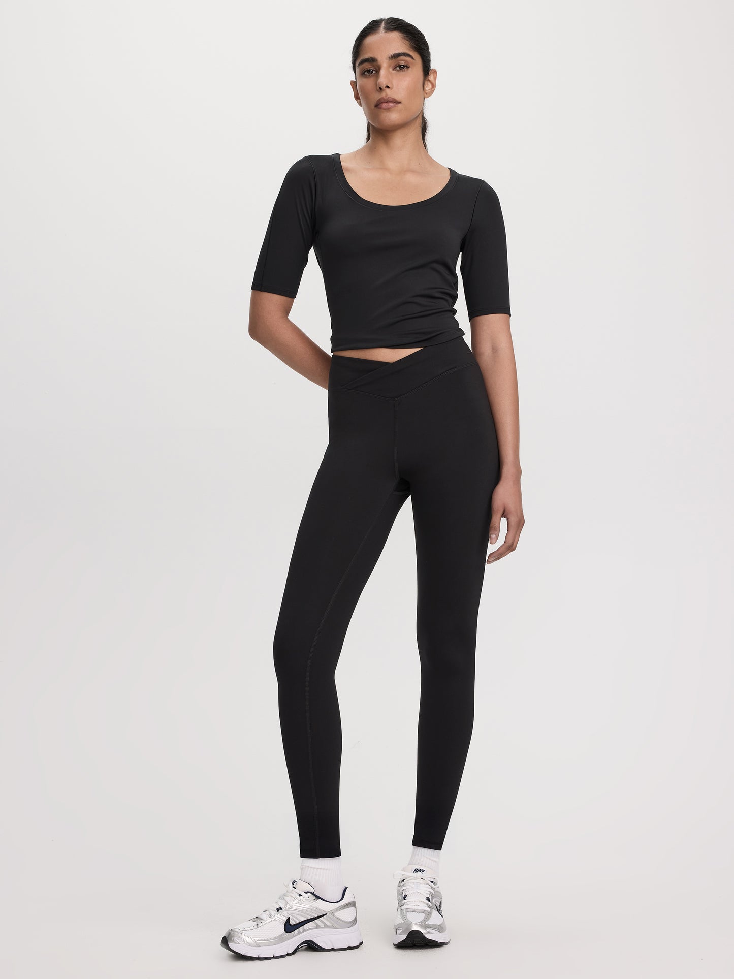 Legging with Cross-Over Waistband